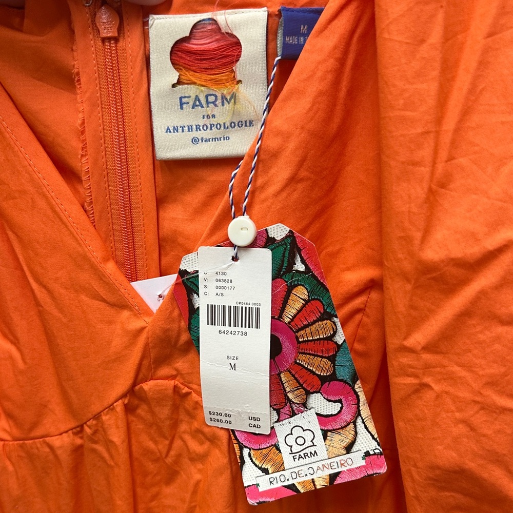 FARM Rio Vibrant Orange Dress - Picture 2 of 3